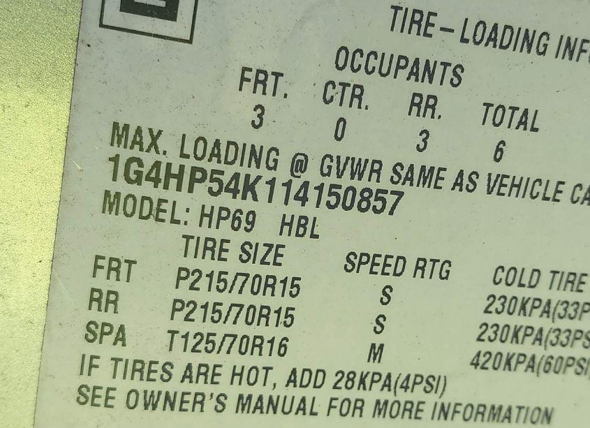 Photo 9 of 2001 Buick Lesabre CUSTOM (VIN 1G4HP54K114150857)