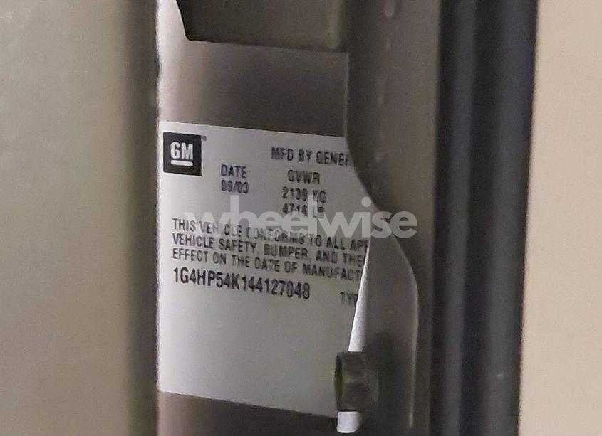 Photo 9 of 2004 Buick Lesabre CUSTOM (VIN 1G4HP54K144127048)