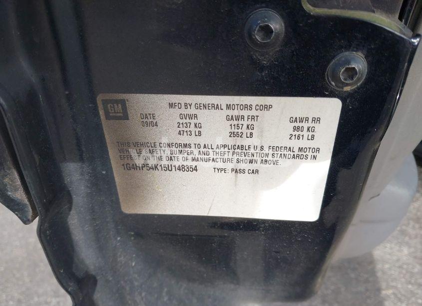 Photo 9 of 2005 Buick Lesabre CUSTOM (VIN 1G4HP54K15U148354)