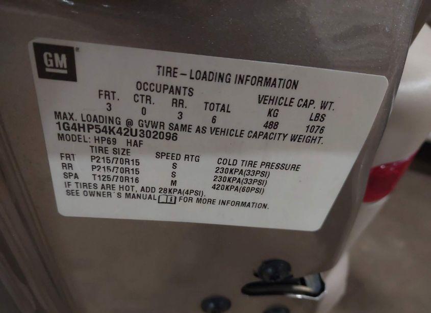 Photo 9 of 2002 Buick Lesabre CUSTOM (VIN 1G4HP54K42U302096)