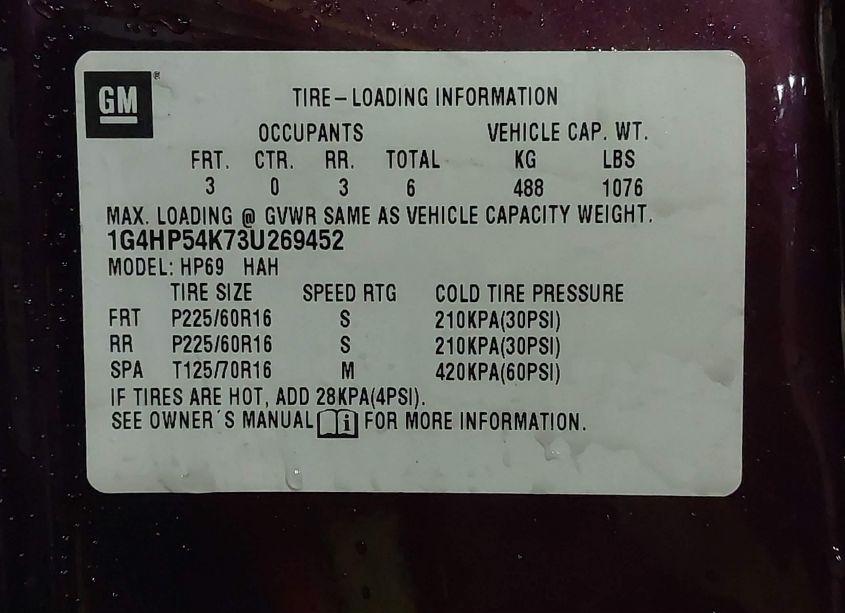 Photo 9 of 2003 Buick Lesabre CUSTOM (VIN 1G4HP54K73U269452)