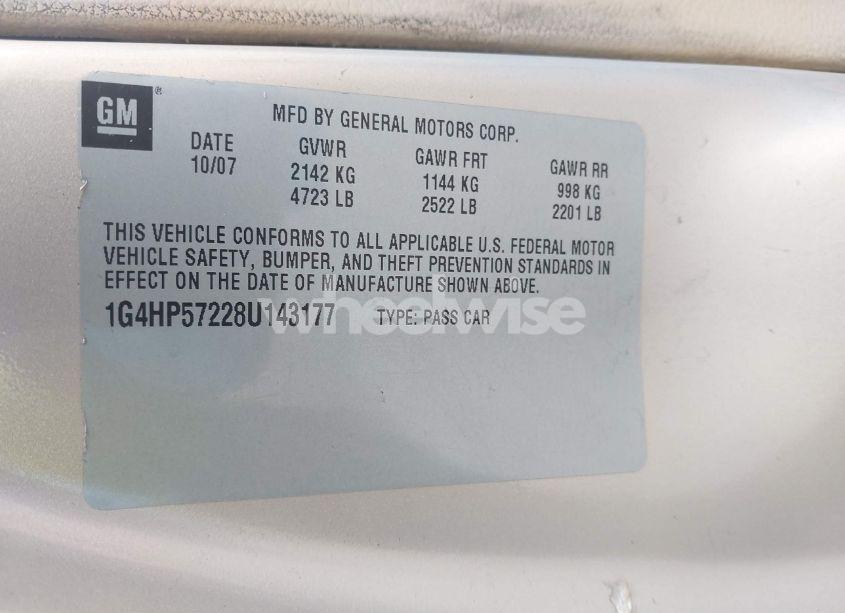 Photo 9 of 2008 Buick Lucerne CX (VIN 1G4HP57228U143177)