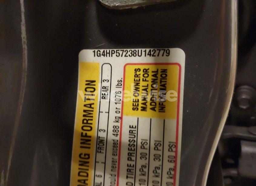 Photo 9 of 2008 Buick Lucerne CX (VIN 1G4HP57238U142779)