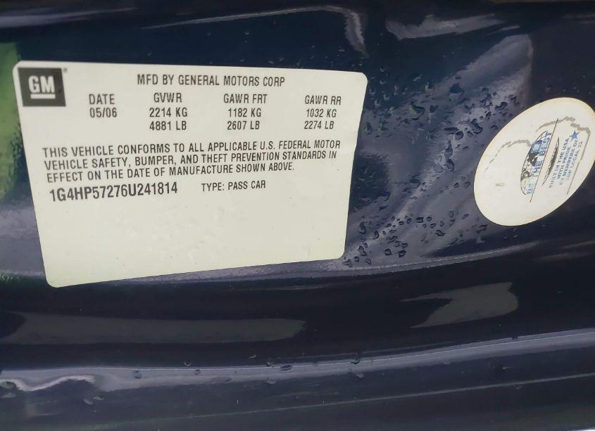 Photo 9 of 2006 Buick Lucerne CX (VIN 1G4HP57276U241814)