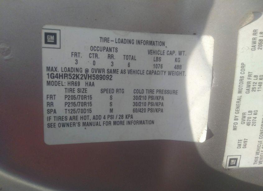 Photo 9 of 1997 Buick Lesabre LIMITED (VIN 1G4HR52K2VH589092)