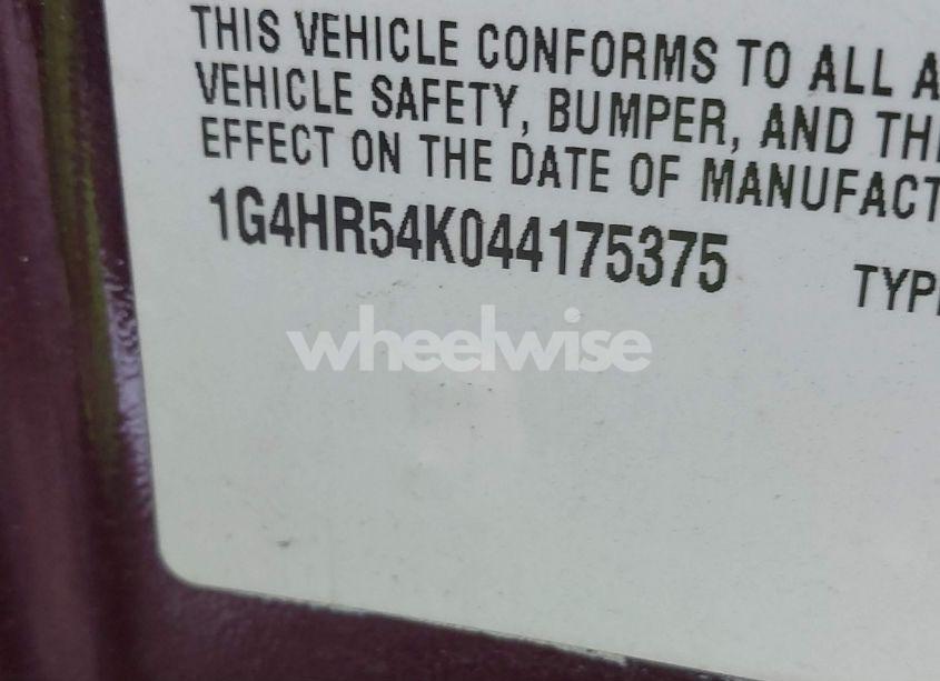 Photo 9 of 2004 Buick Lesabre LIMITED (VIN 1G4HR54K044175375)