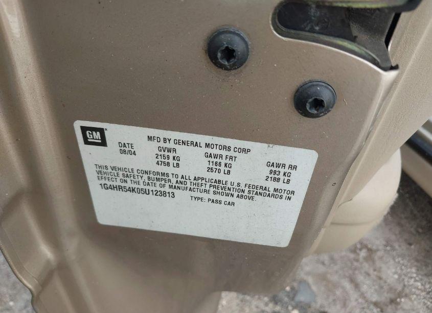 Photo 9 of 2005 Buick Lesabre LIMITED (VIN 1G4HR54K05U123813)