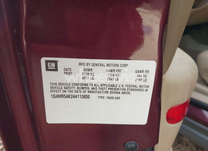 Photo 9 of 2004 Buick Lesabre LIMITED (VIN 1G4HR54K244113850)