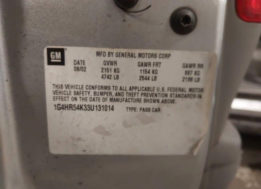 Photo 9 of 2003 Buick Lesabre LIMITED (VIN 1G4HR54K33U131014)