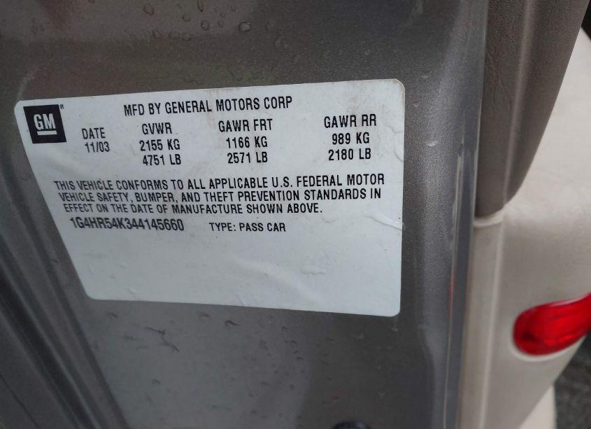 Photo 9 of 2004 Buick Lesabre LIMITED (VIN 1G4HR54K344145660)