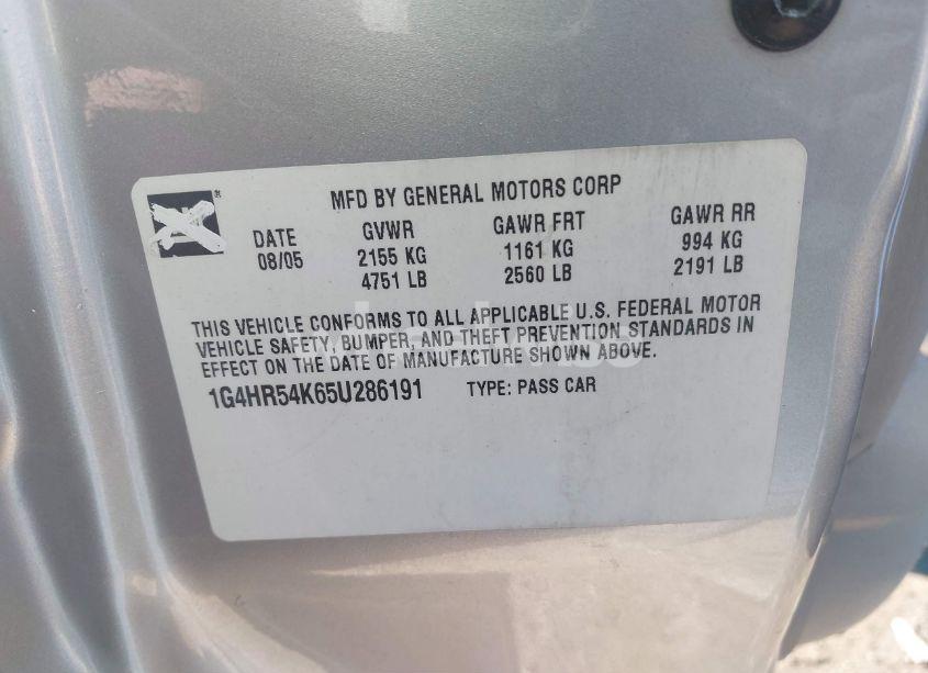 Photo 9 of 2005 Buick Lesabre LIMITED (VIN 1G4HR54K65U286191)