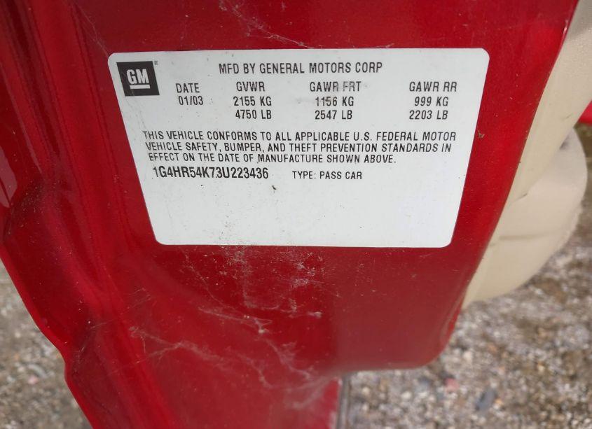 Photo 9 of 2003 Buick Lesabre LIMITED (VIN 1G4HR54K73U223436)