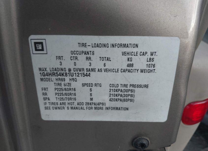 Photo 9 of 2001 Buick Lesabre LIMITED (VIN 1G4HR54K81U121544)