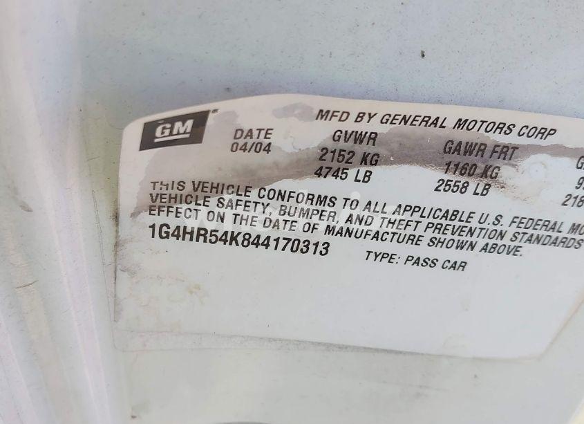 Photo 9 of 2004 Buick Lesabre LIMITED (VIN 1G4HR54K844170313)