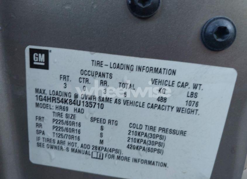 Photo 9 of 2004 Buick Lesabre LIMITED (VIN 1G4HR54K84U135710)