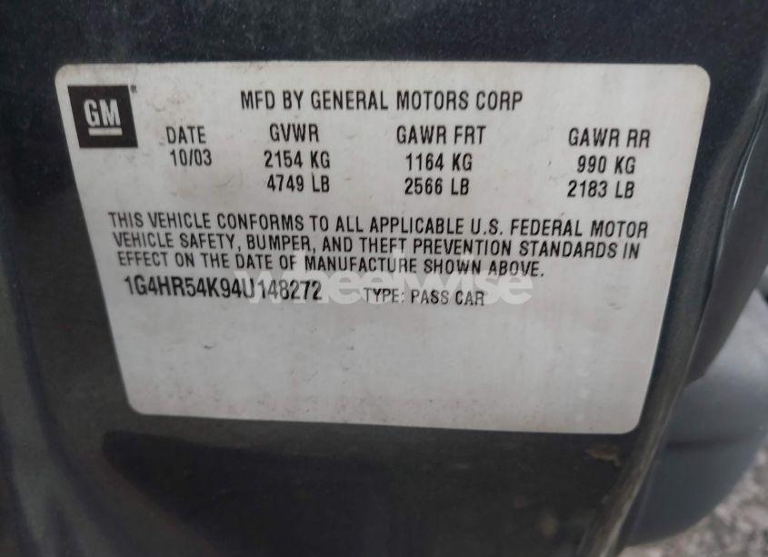 Photo 9 of 2004 Buick Lesabre LIMITED (VIN 1G4HR54K94U148272)