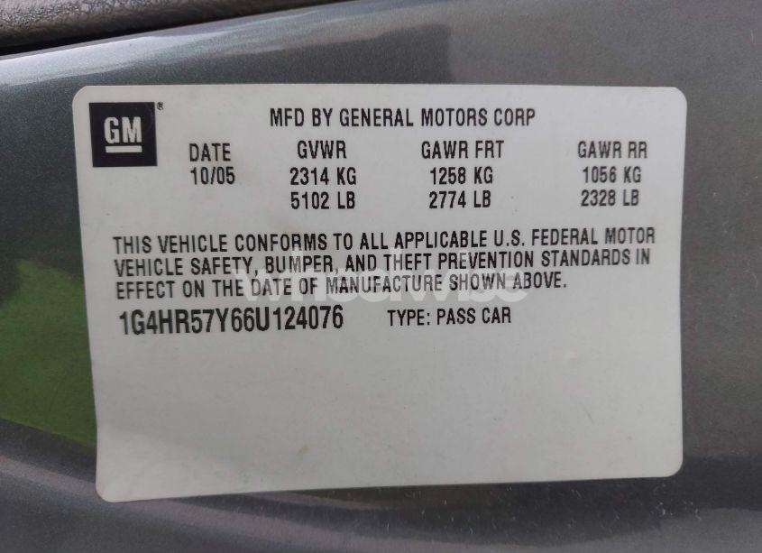 Photo 9 of 2006 Buick Lucerne CXL (VIN 1G4HR57Y66U124076)