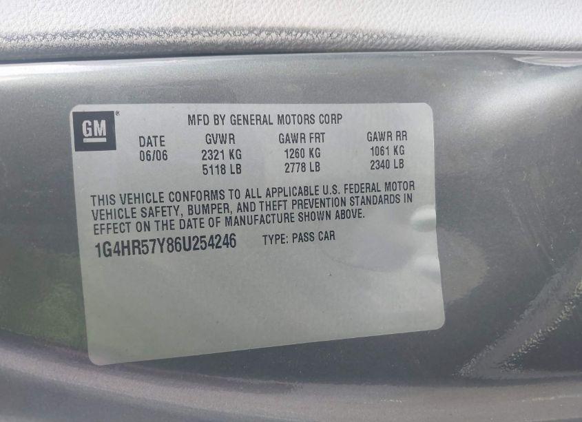 Photo 9 of 2006 Buick Lucerne CXL (VIN 1G4HR57Y86U254246)