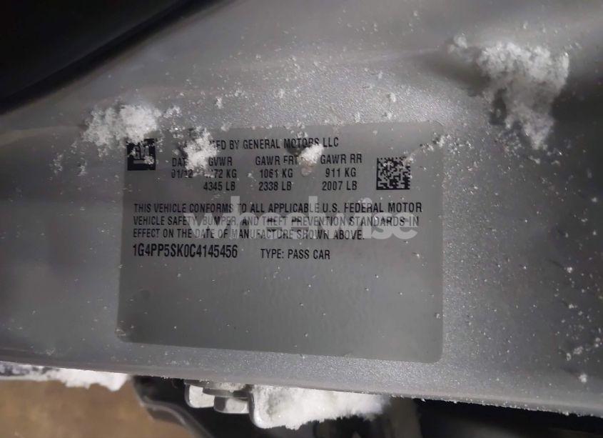 Photo 9 of 2012 Buick Verano (VIN 1G4PP5SK0C4145456)