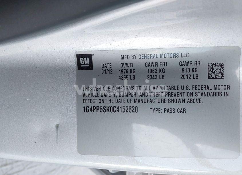 Photo 9 of 2012 Buick Verano (VIN 1G4PP5SK0C4152620)