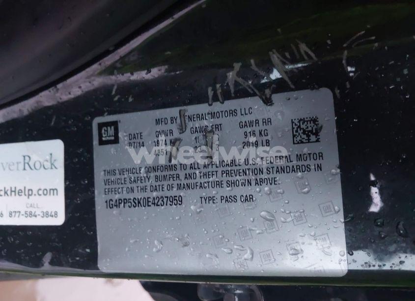 Photo 9 of 2014 Buick Verano (VIN 1G4PP5SK0E4237959)