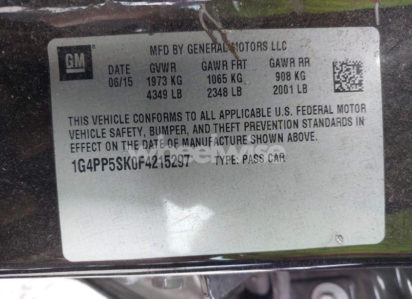 Photo 9 of 2015 Buick Verano (VIN 1G4PP5SK0F4215297)