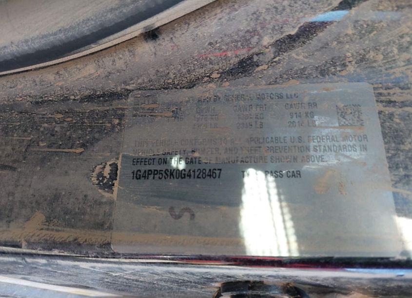 Photo 9 of 2016 Buick Verano (VIN 1G4PP5SK0G4128467)