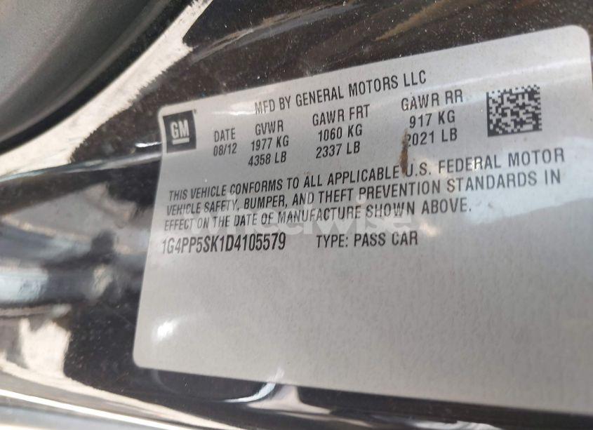 Photo 9 of 2013 Buick Verano (VIN 1G4PP5SK1D4105579)