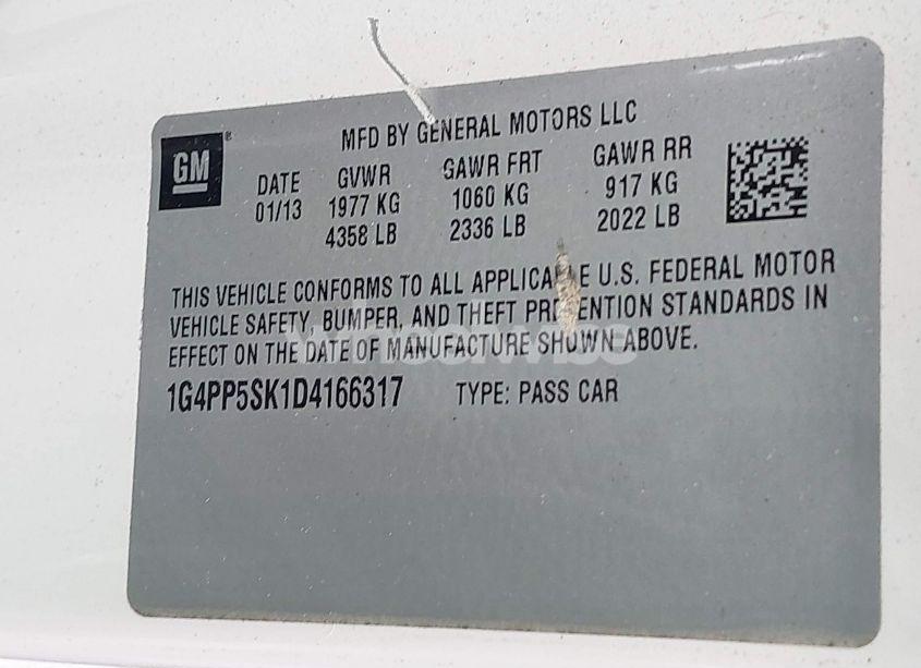 Photo 9 of 2013 Buick Verano (VIN 1G4PP5SK1D4166317)