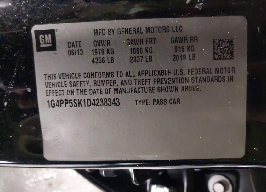 Photo 9 of 2013 Buick Verano (VIN 1G4PP5SK1D4238343)