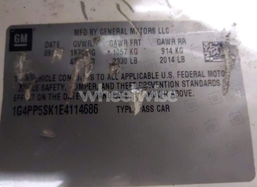 Photo 9 of 2014 Buick Verano (VIN 1G4PP5SK1E4114686)