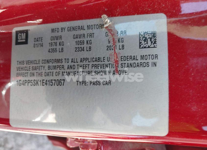 Photo 9 of 2014 Buick Verano (VIN 1G4PP5SK1E4157067)