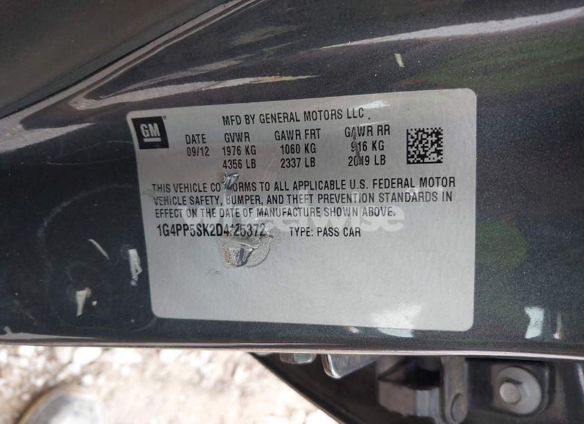 Photo 9 of 2013 Buick Verano (VIN 1G4PP5SK2D4125372)