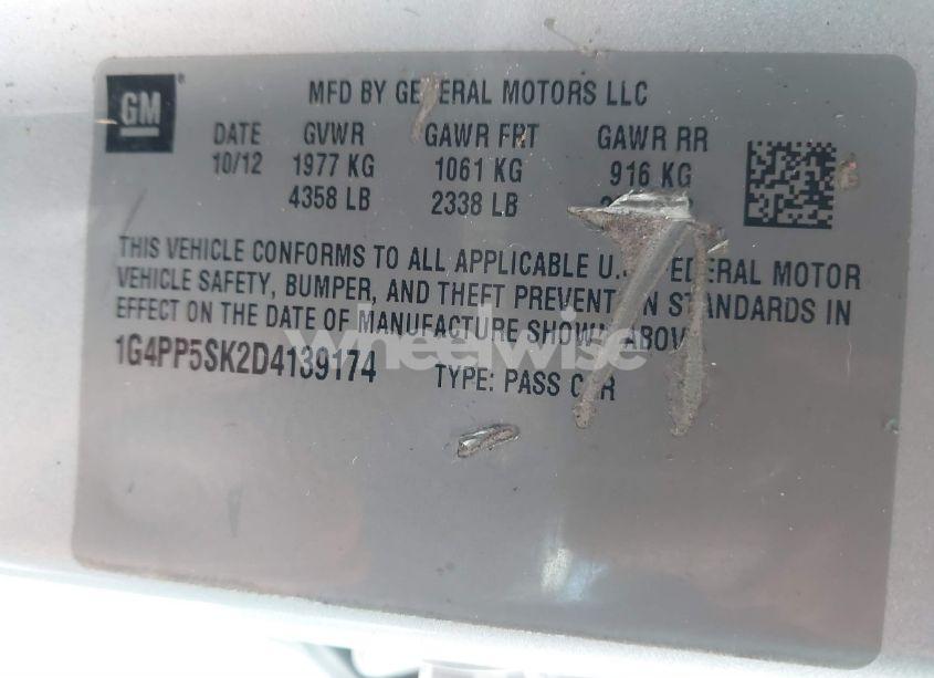 Photo 9 of 2013 Buick Verano (VIN 1G4PP5SK2D4139174)