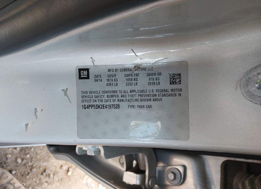 Photo 9 of 2014 Buick Verano (VIN 1G4PP5SK2E4197528)