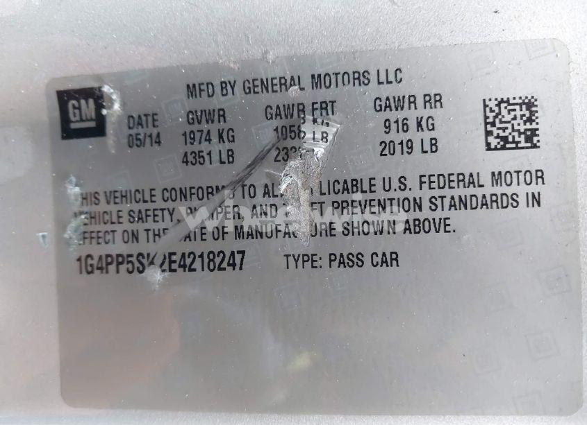 Photo 9 of 2014 Buick Verano (VIN 1G4PP5SK2E4218247)