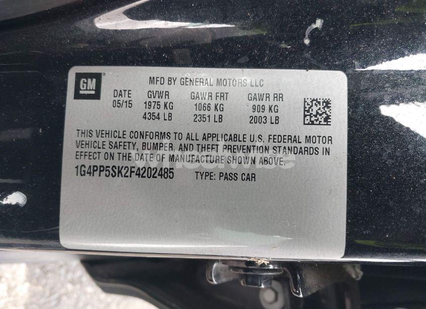 Photo 9 of 2015 Buick Verano (VIN 1G4PP5SK2F4202485)