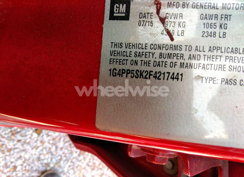 Photo 9 of 2015 Buick Verano (VIN 1G4PP5SK2F4217441)