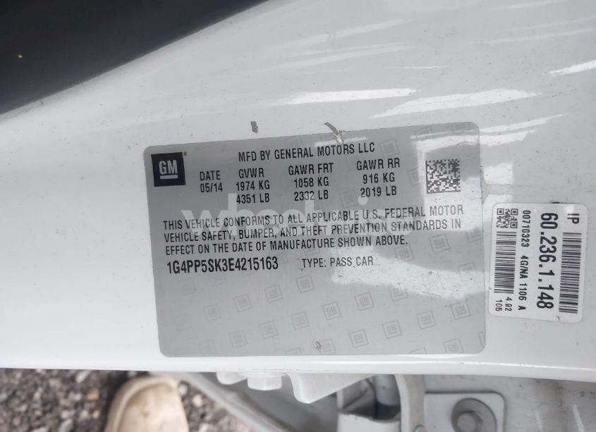 Photo 9 of 2014 Buick Verano (VIN 1G4PP5SK3E4215163)