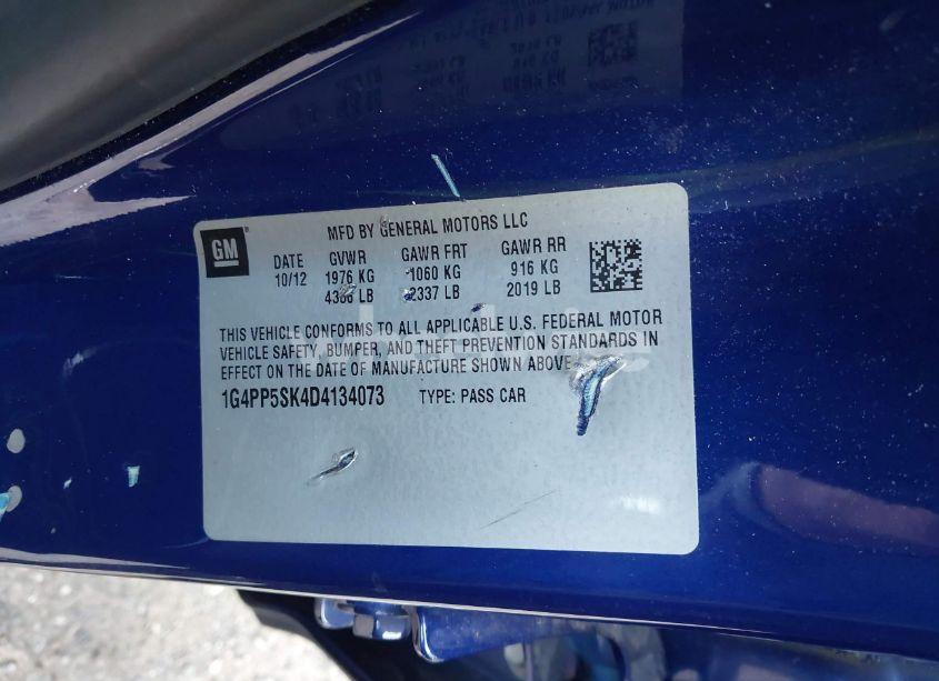 Photo 9 of 2013 Buick Verano (VIN 1G4PP5SK4D4134073)