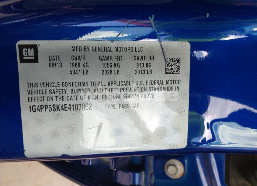 Photo 9 of 2014 Buick Verano (VIN 1G4PP5SK4E4107862)