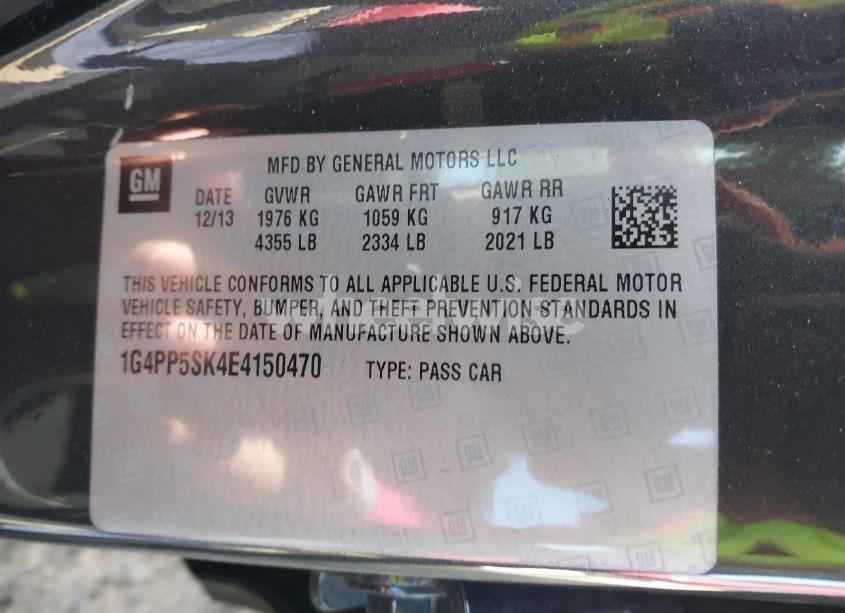 Photo 9 of 2014 Buick Verano (VIN 1G4PP5SK4E4150470)