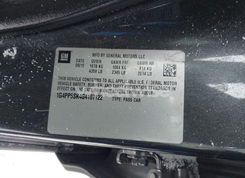 Photo 9 of 2016 Buick Verano (VIN 1G4PP5SK4G4107122)