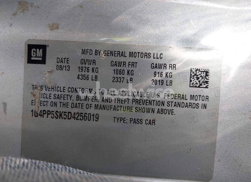 Photo 9 of 2013 Buick Verano (VIN 1G4PP5SK5D4256019)