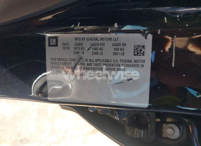 Photo 9 of 2015 Buick Verano (VIN 1G4PP5SK5F4150365)