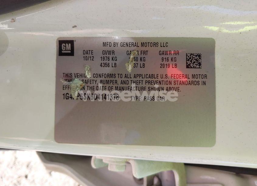 Photo 9 of 2013 Buick Verano (VIN 1G4PP5SK6D4141378)