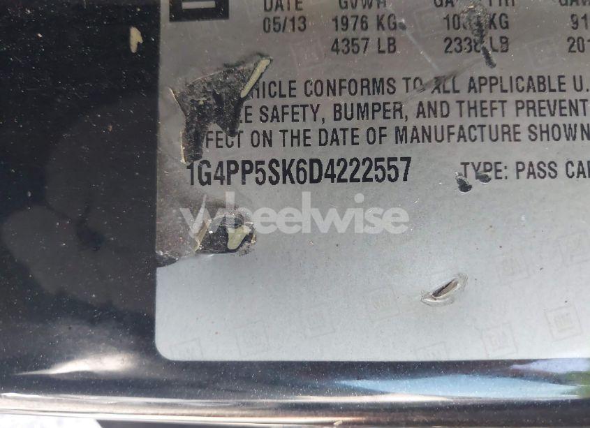 Photo 9 of 2013 Buick Verano (VIN 1G4PP5SK6D4222557)