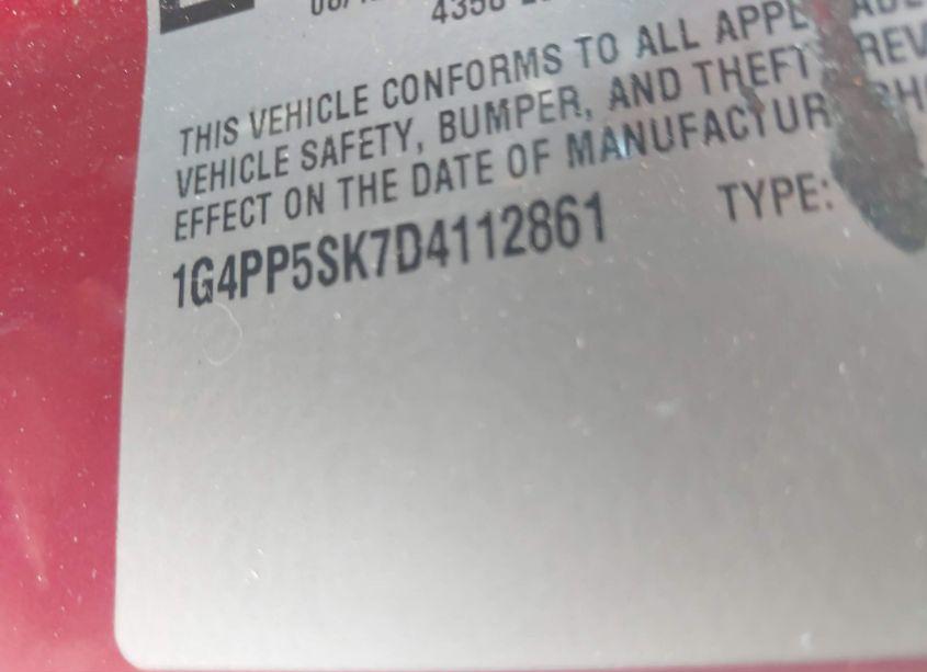 Photo 9 of 2013 Buick Verano (VIN 1G4PP5SK7D4112861)