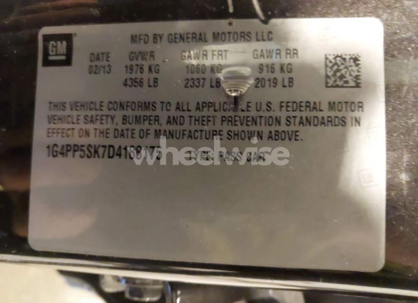 Photo 9 of 2013 Buick Verano (VIN 1G4PP5SK7D4188175)