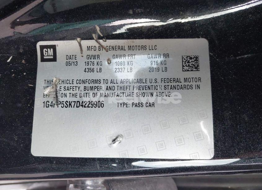 Photo 9 of 2013 Buick Verano (VIN 1G4PP5SK7D4229906)